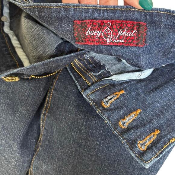 90's Y2K VTG. BABY PHAT DENIM SKIRT SZ. 7 MEDIUM - Picture 7 of 7